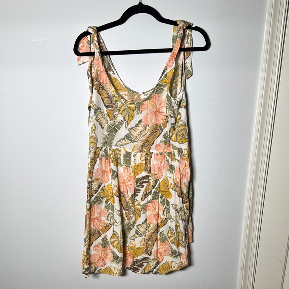 Rip Curl Orange and Yellow Mini Sundress with Scoop Neck for Casual Wear